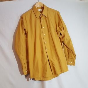 Large Mustard button down shirt